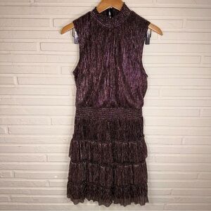 Elegant Sleeveless Purple Dress